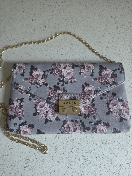 Guess Handbags - GUESS Floral Chain Crossbody Bag in Lavender